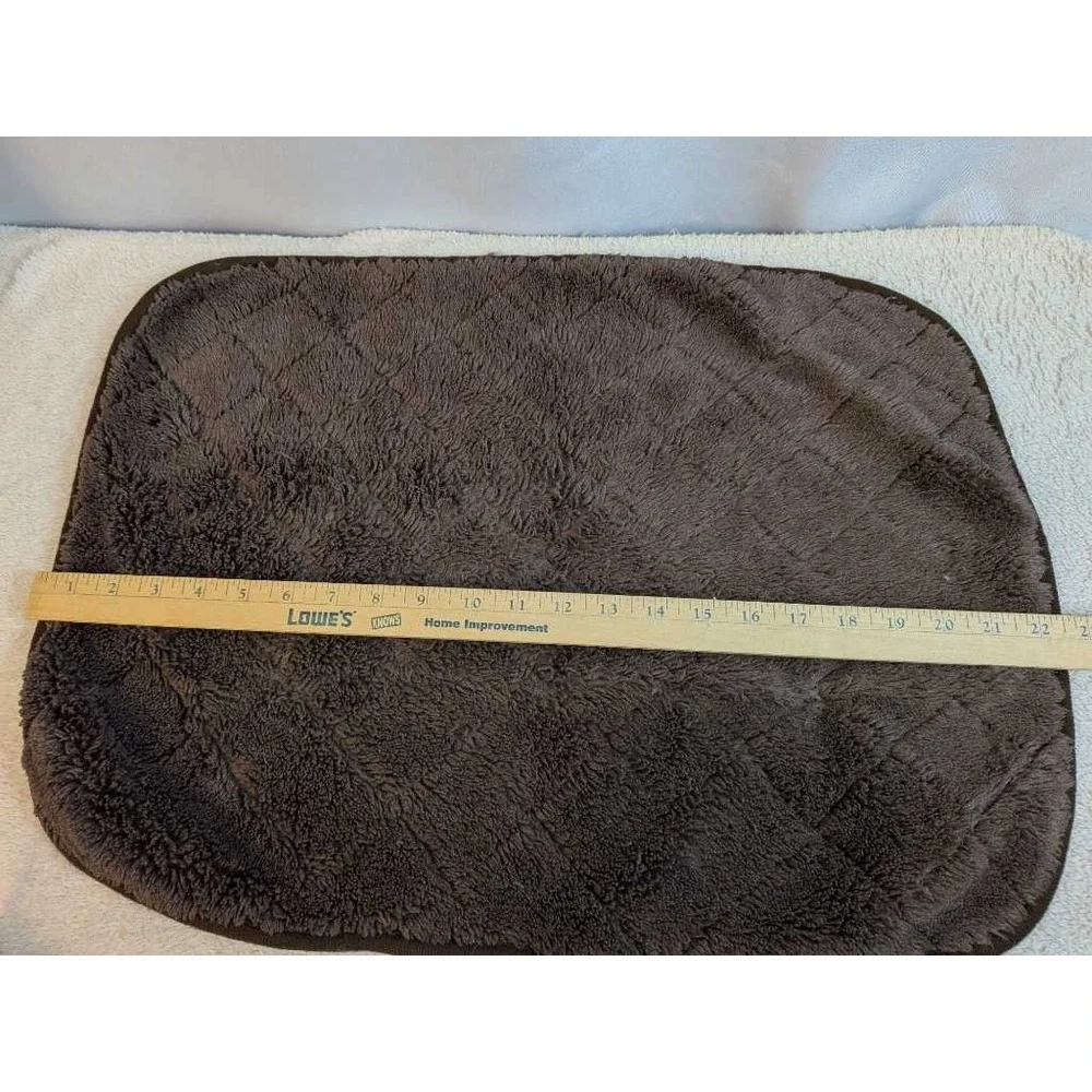 Plush Pet Mats Leopard Brown Cream Reversible Cozy Soft Bed Pad